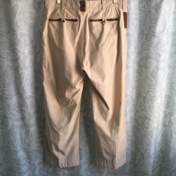 Three Forks Ranch Khaki Pants Brown Suede 38 x 30 - Picture 5 of 8